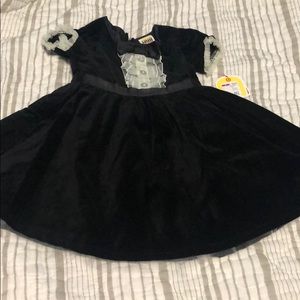 Tuxedo style velvet dress